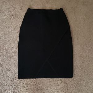 Sports girl black rib envelope pencil skirt sz S